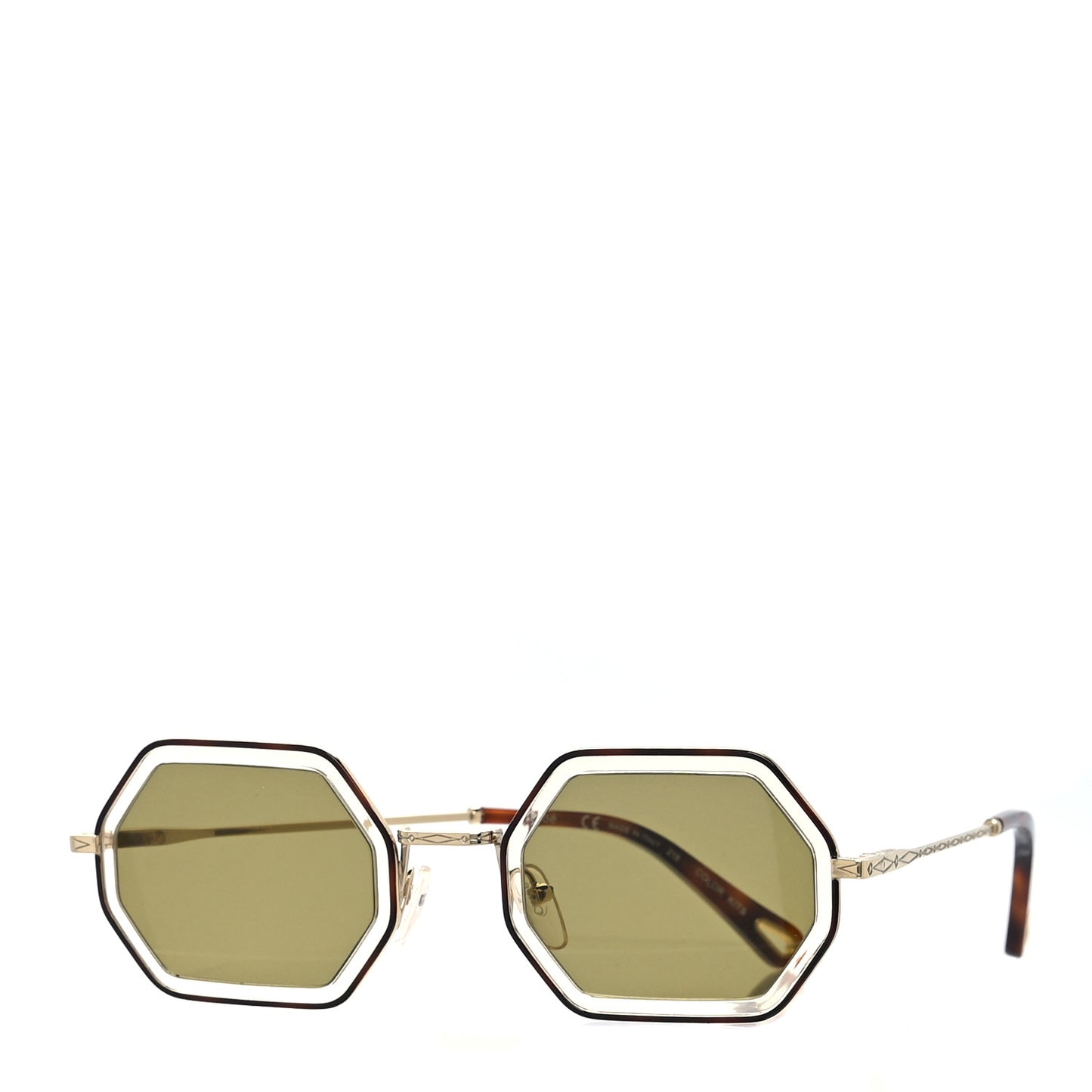 Rectangular Sunglasses CE146S Green Gold