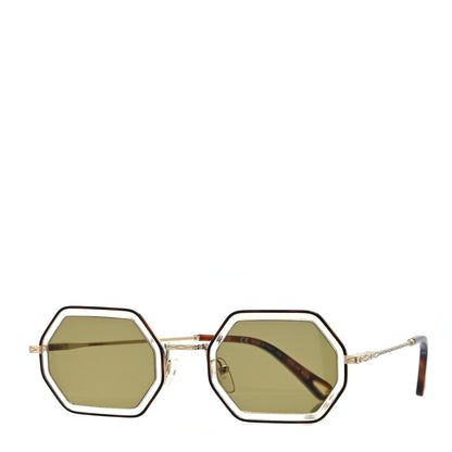 Chloe Rectangular Sunglasses CE146S Green Gold 1 of 6