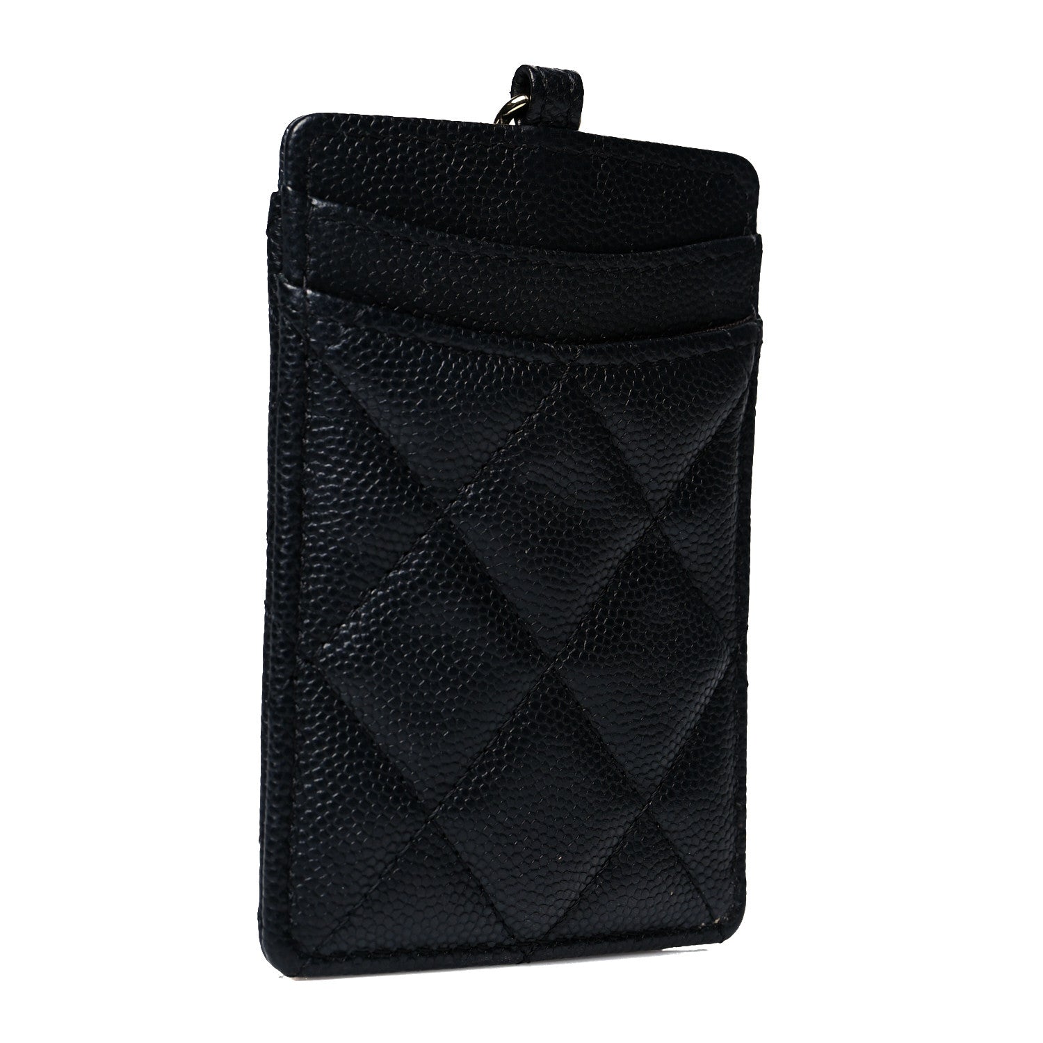 Chanel Caviar Quilted Card Holder On Chain Black 3 of 8