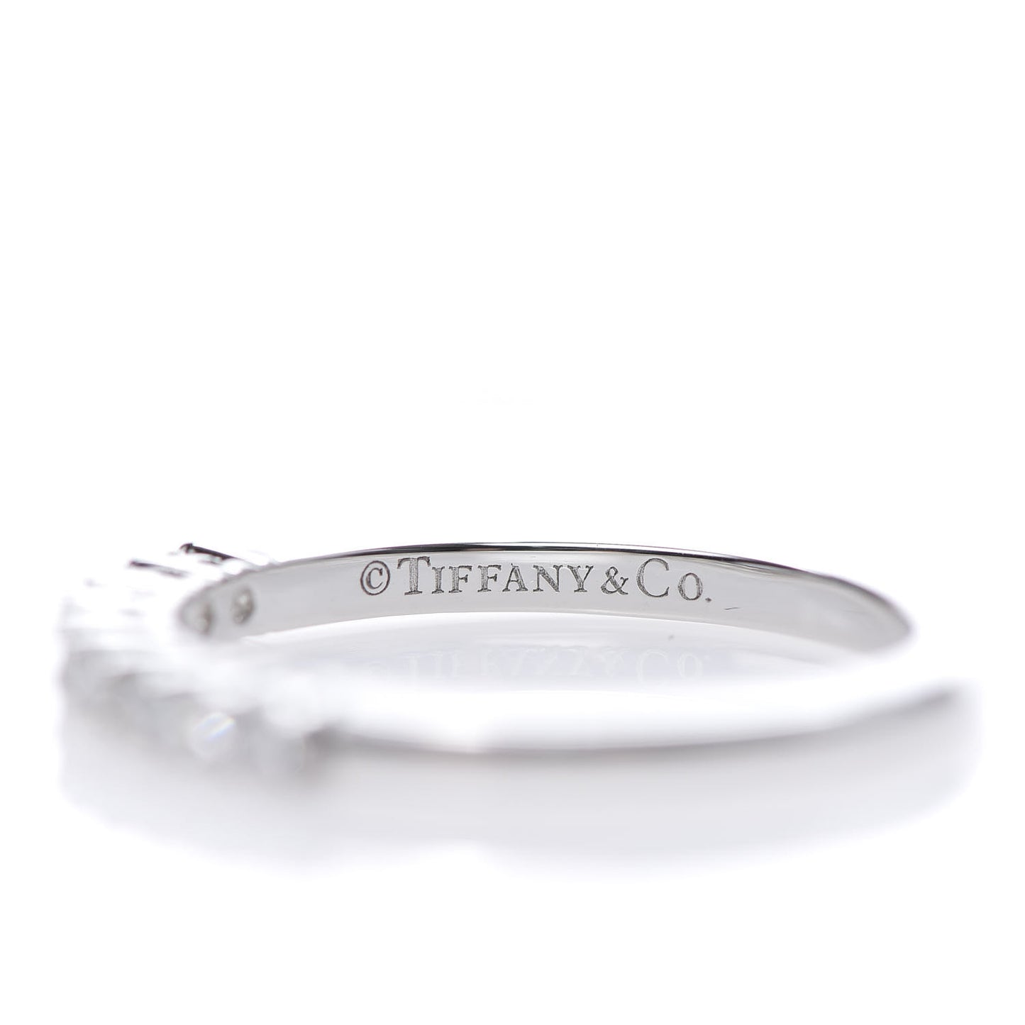 Platinum Diamond 2.2mm Embrace Half Circle Band Ring 54 6.75