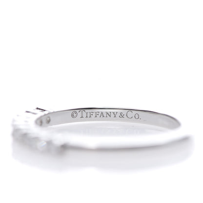 Tiffany Platinum Diamond 2.2mm Embrace Half Circle Band Ring 54 6.75 5 of 6