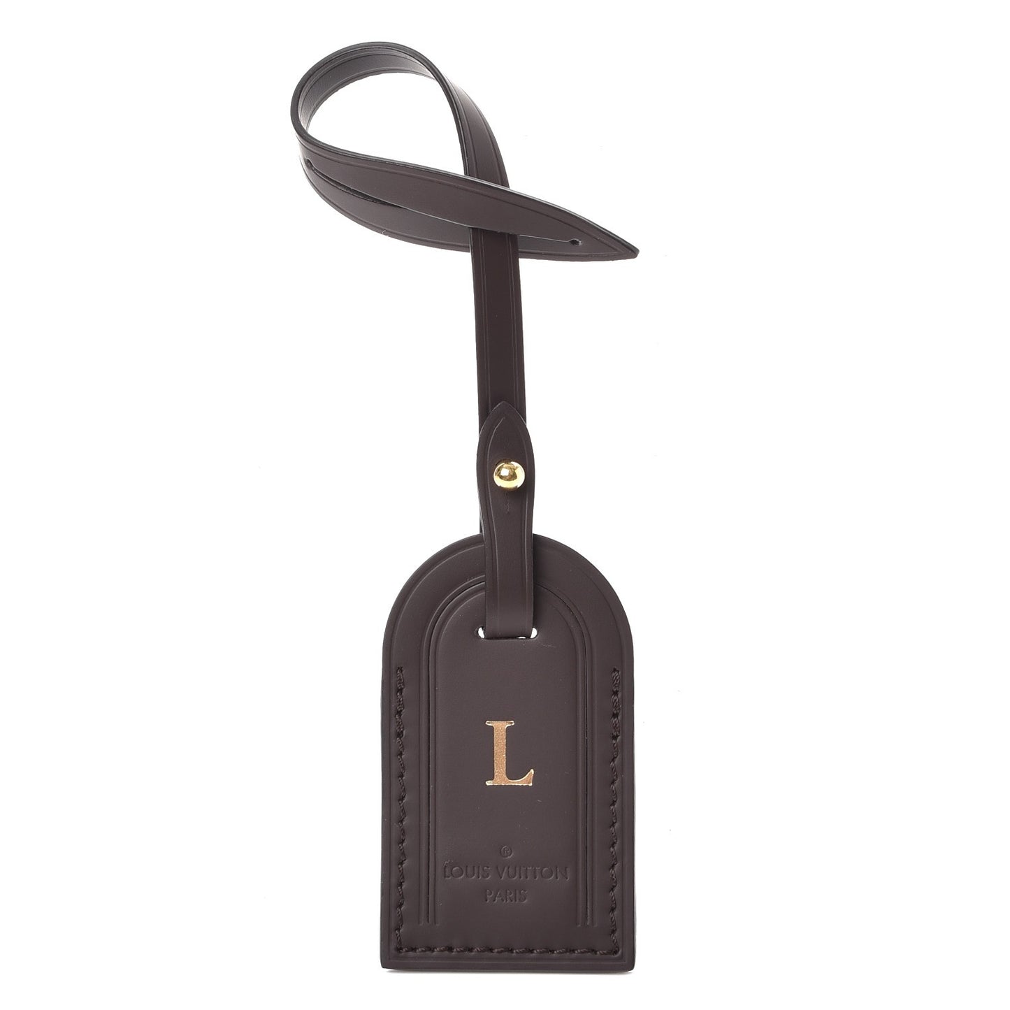 Calfskin Small Luggage Tag Ebene