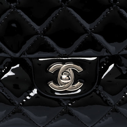 Chanel Patent Quilted Large Front Pocket Tote Black 7 of 9