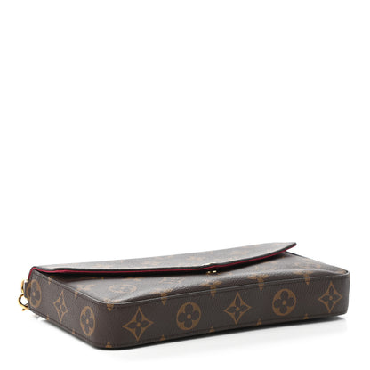 Louis Vuitton Monogram Pochette Felicie Chain Wallet Fuchsia 4 of 8