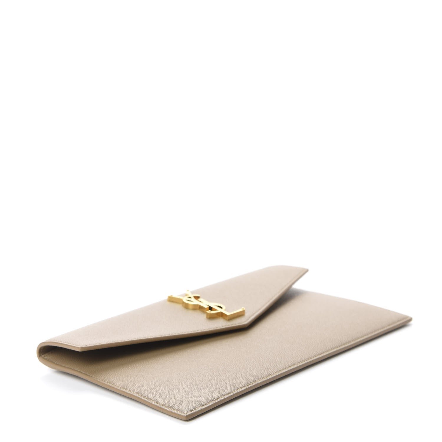 Saint Laurent Grain De Poudre Uptown Pouch Dark Beige 4 of 10