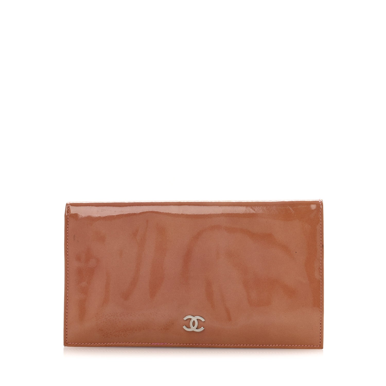 Chanel Patent CC Yen Wallet Pink 1 of 11