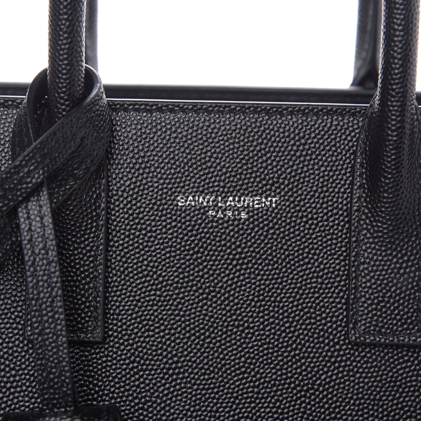 Grained Calfskin Nano Sac De Jour Black