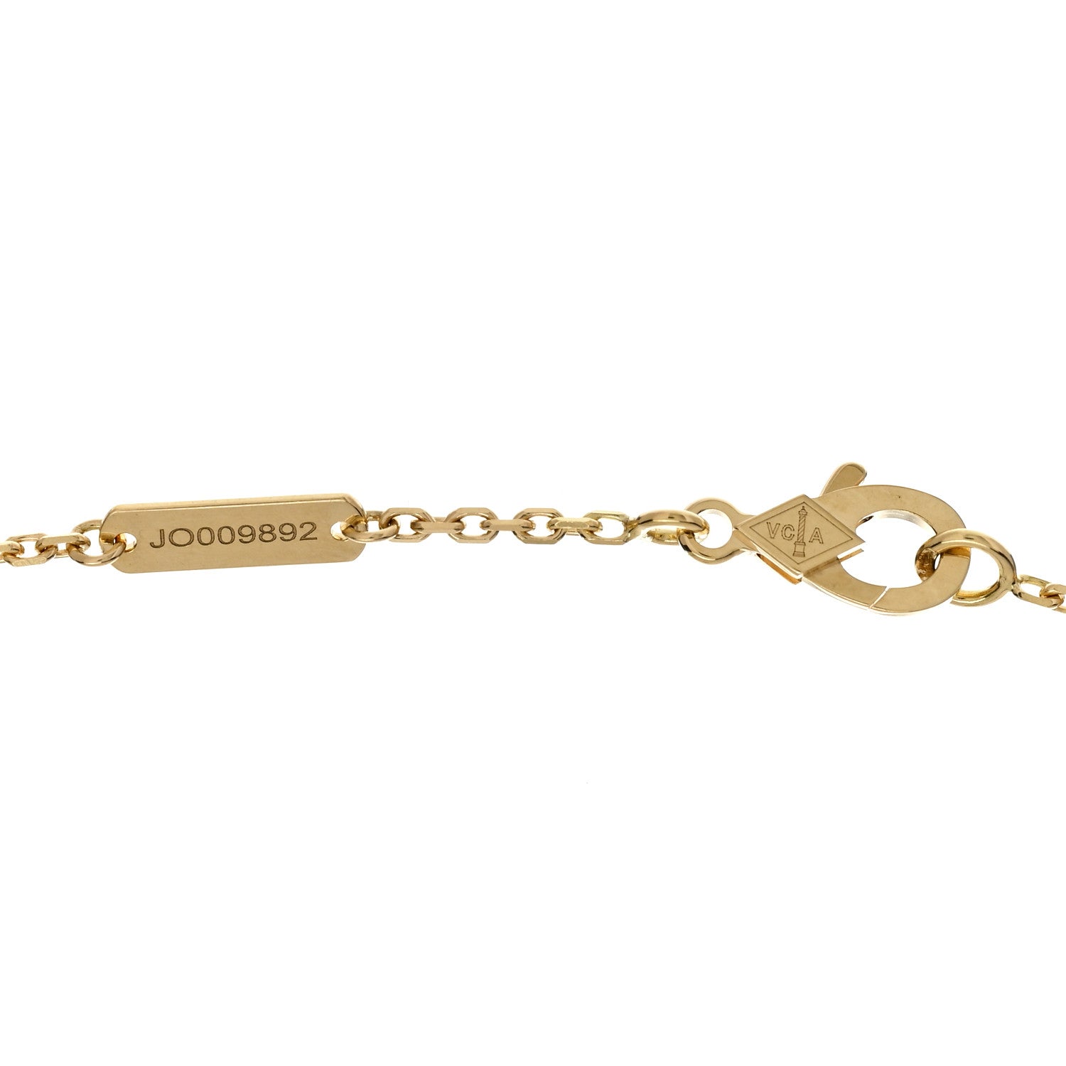 Van Cleef & Arpels 18K Yellow Gold Guilloche Vintage Alhambra Pendant Necklace 5 of 6