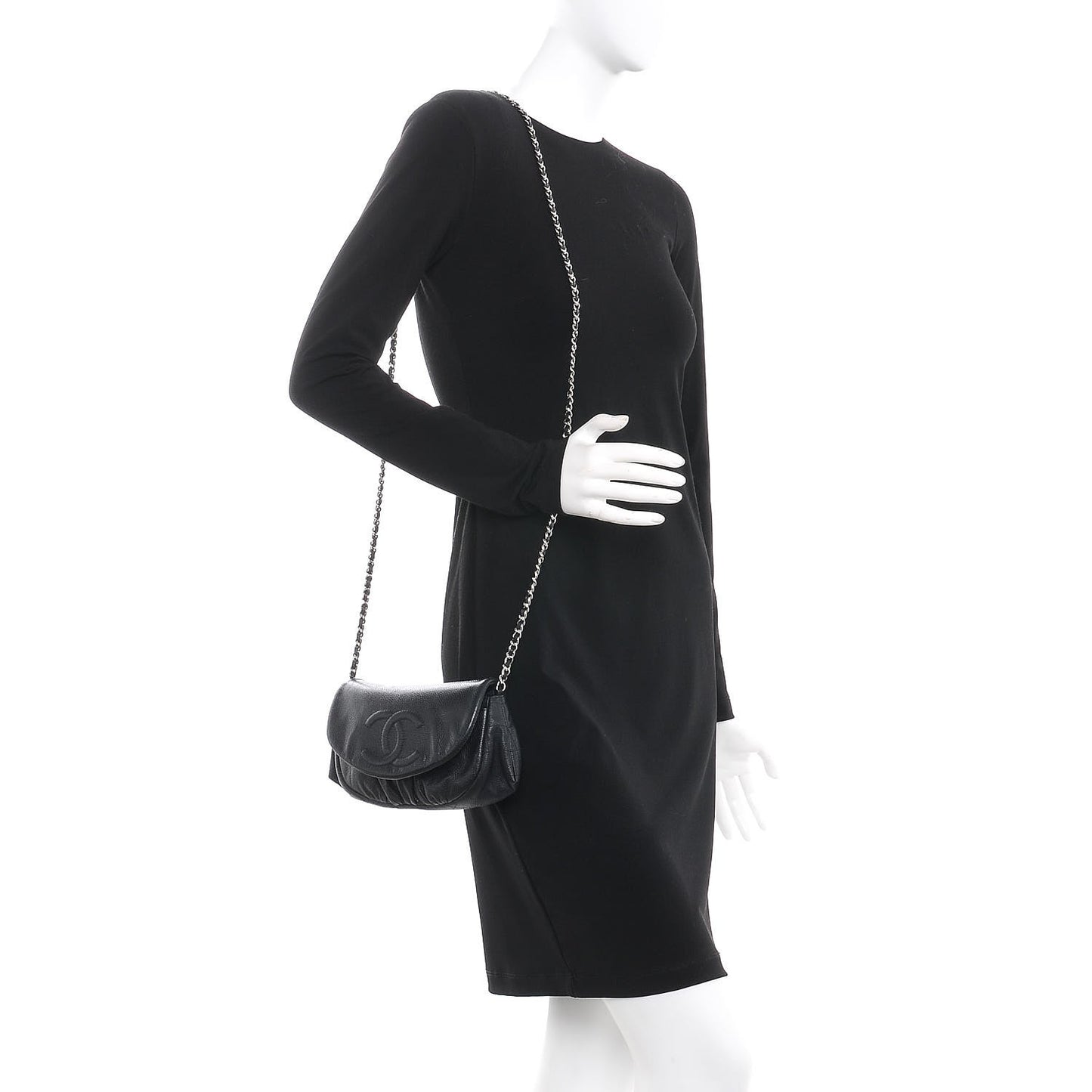 Caviar Half Moon Wallet On Chain WOC Black