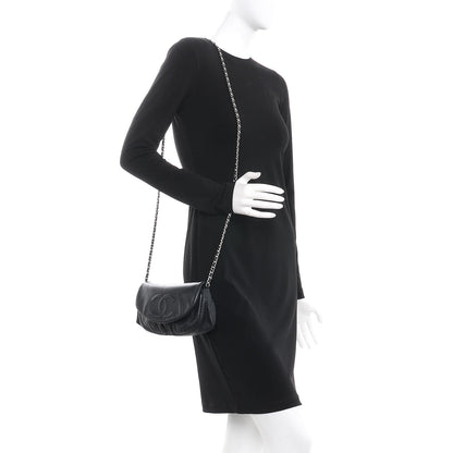 Chanel Caviar Half Moon Wallet On Chain WOC Black 2 of 9