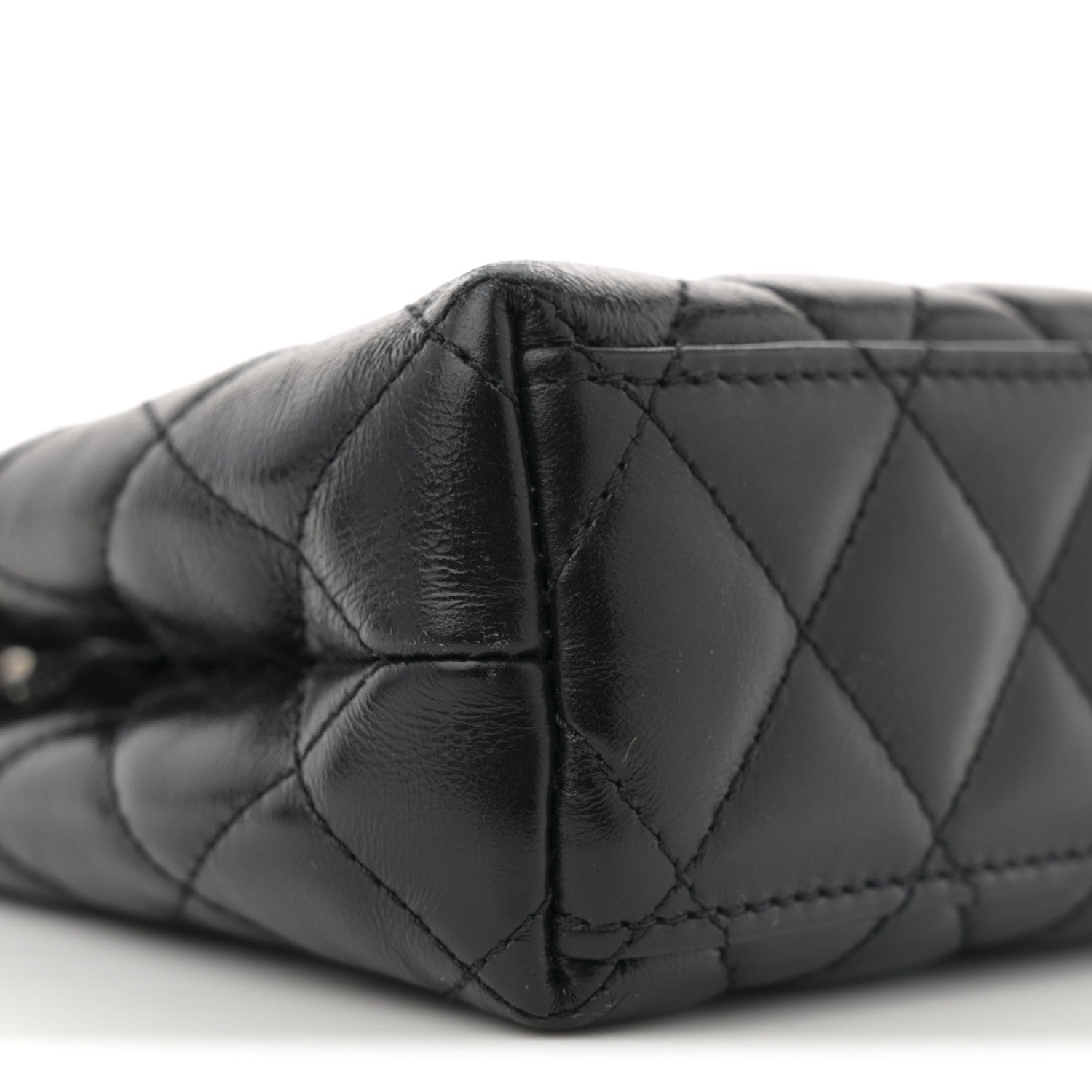 Chanel Shiny Aged Calfskin Quilted Nano Kelly Shopper Black 16 of 21