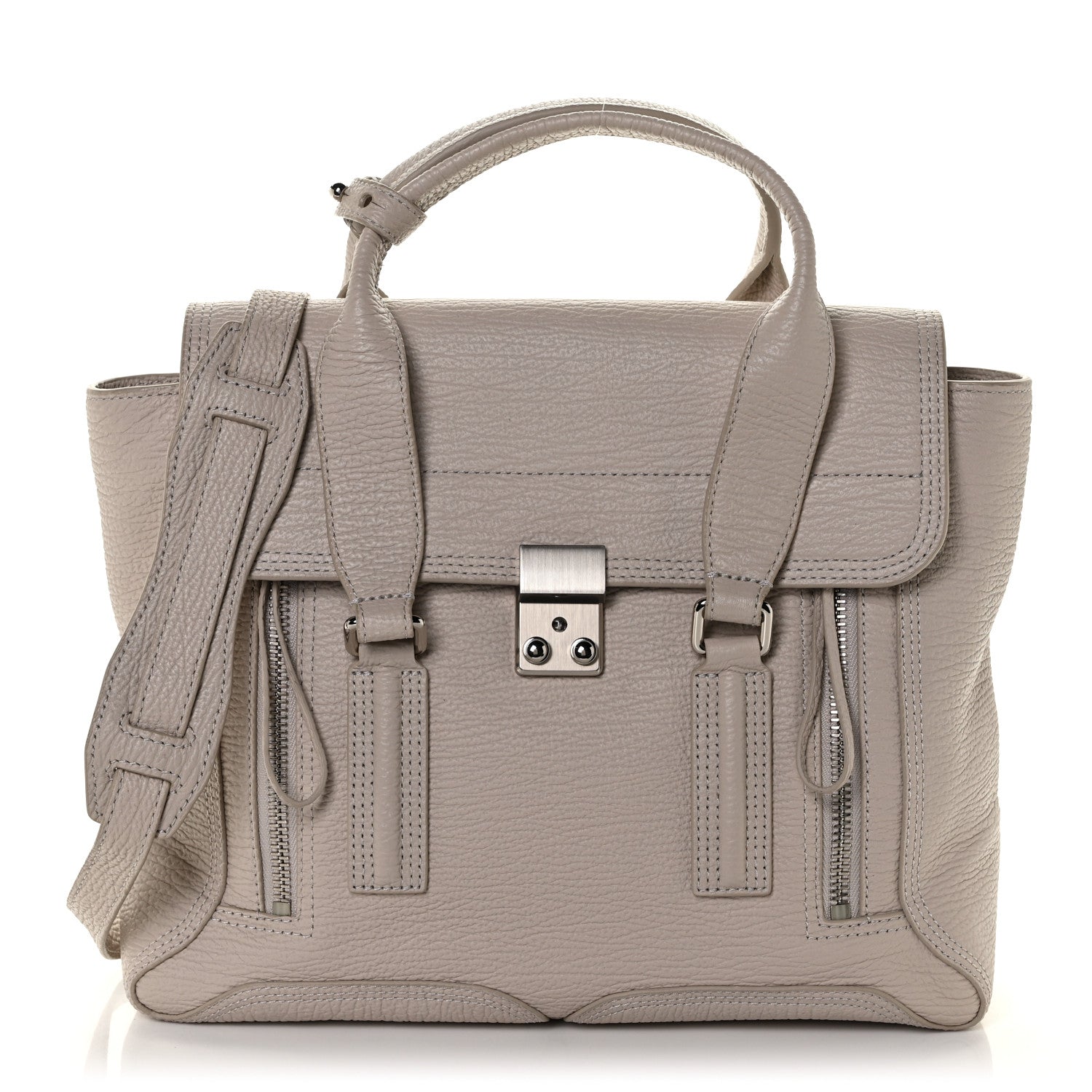 3.1 Phillip Lim Textured Calfskin Pashli Satchel Feather 1 of 11