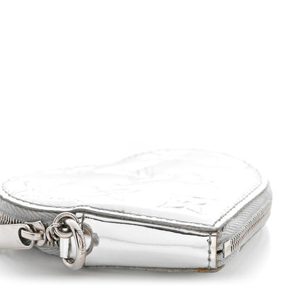Louis Vuitton Monogram Miroir Heart Coin Purse Silver 9 of 11