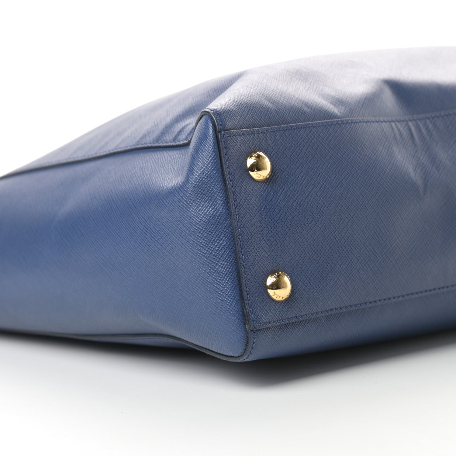 Prada Saffiano Lux Double Handle Shopping Tote Bluette 10 of 12