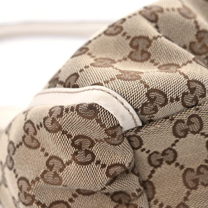 Gucci Monogram Medium D Gold Ring Hobo White 5 of 17