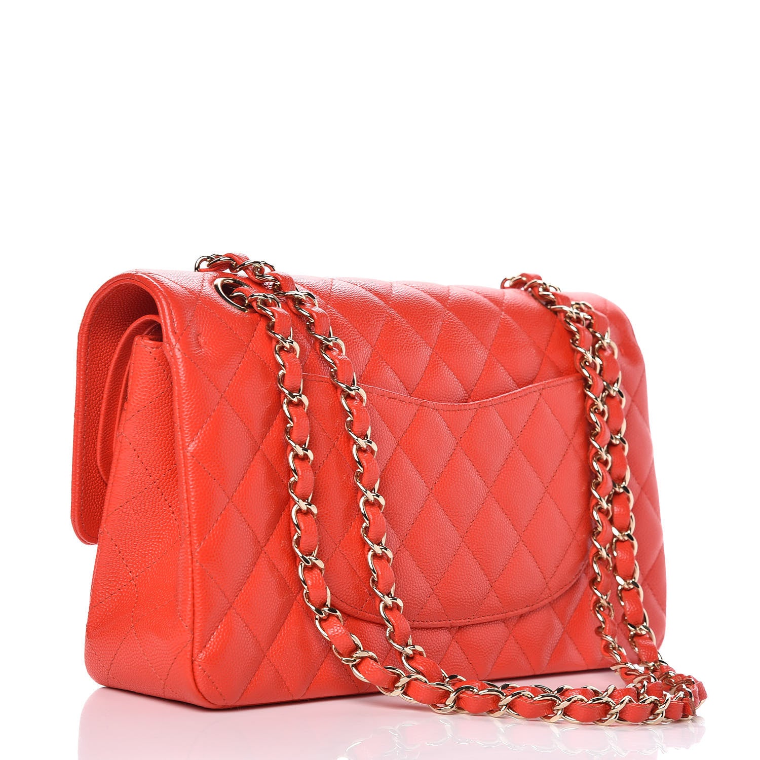 Chanel Caviar Quilted Medium Double Flap Red 3 of 17