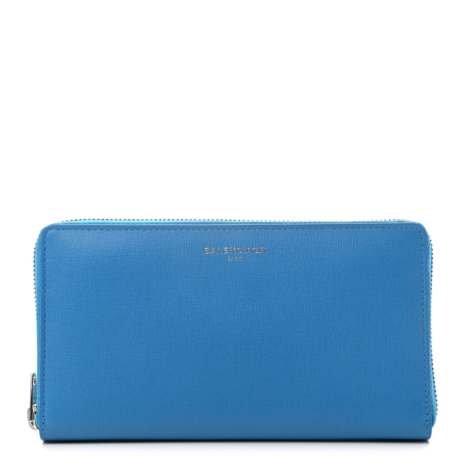 Balenciaga Striped Calfskin Essential Continental Zip Around Wallet Blue 1 of 7