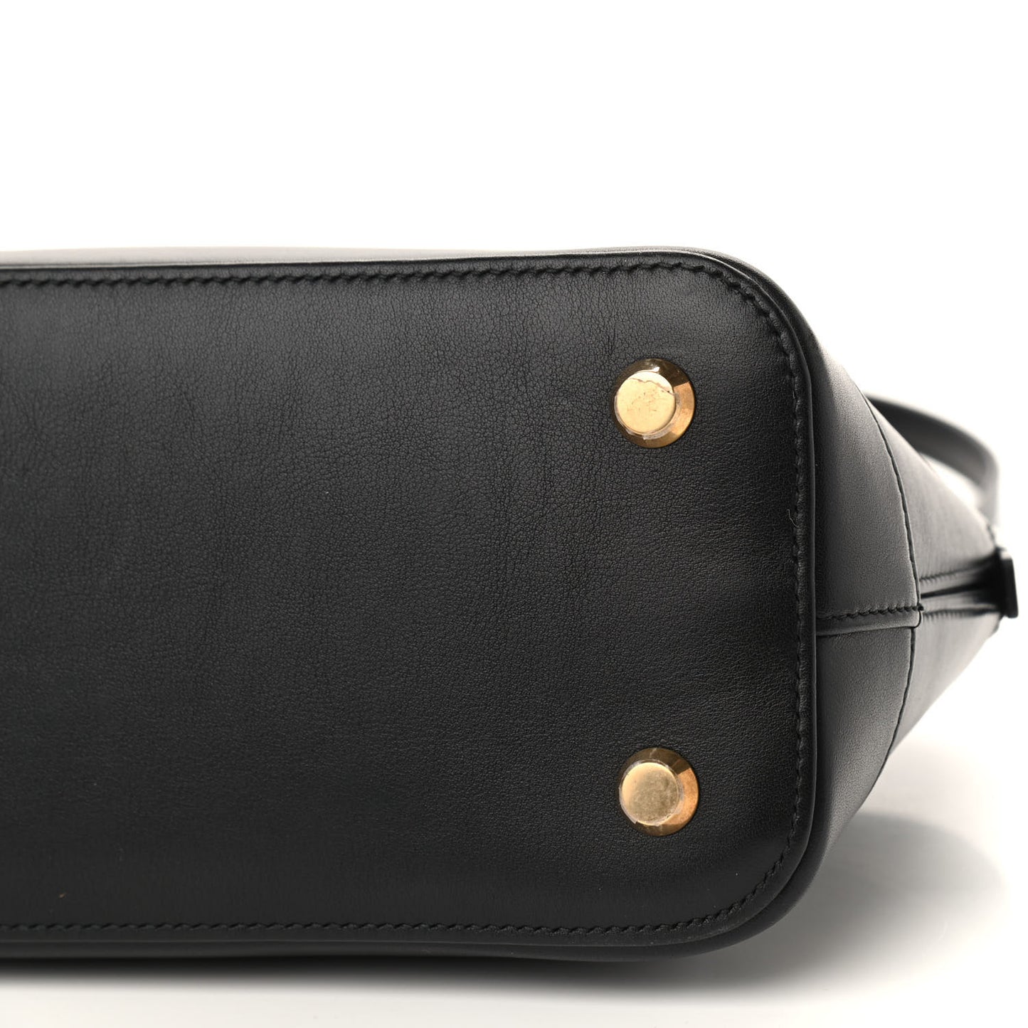 Soft Calfskin Puppy And Kitten S Ville Top Handle Bag Black