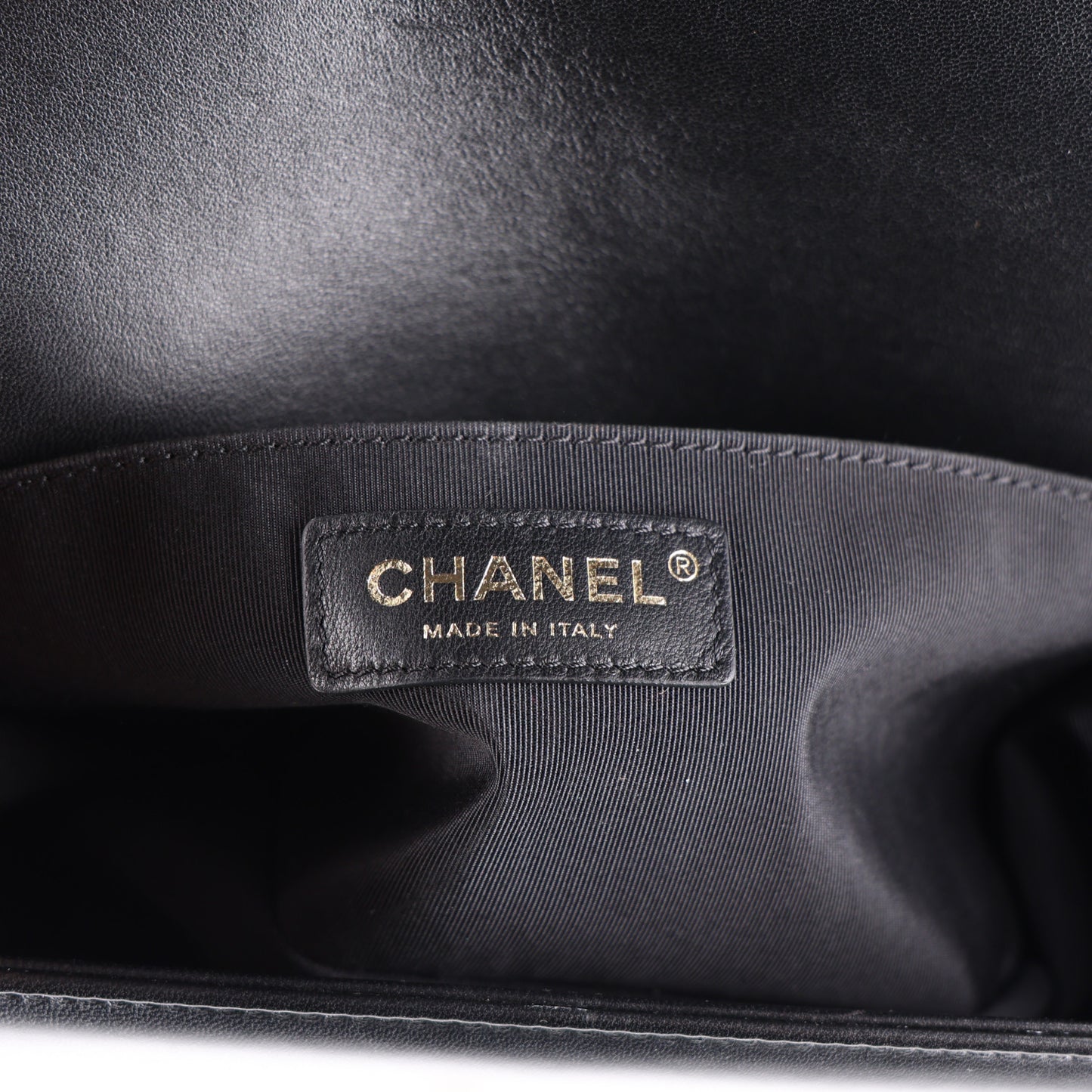 Calfskin Quilted Medium Boy Flap Black Black