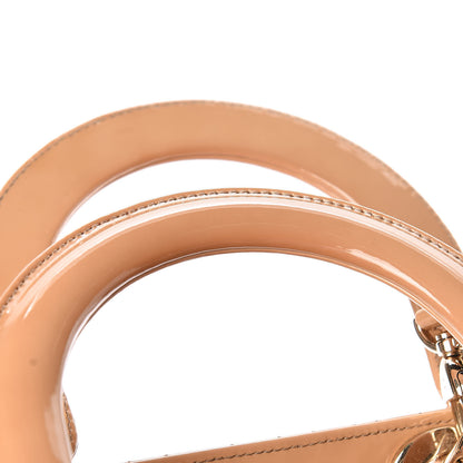 Christian Dior Patent Cannage Medium Lady Dior Beige 19 of 21