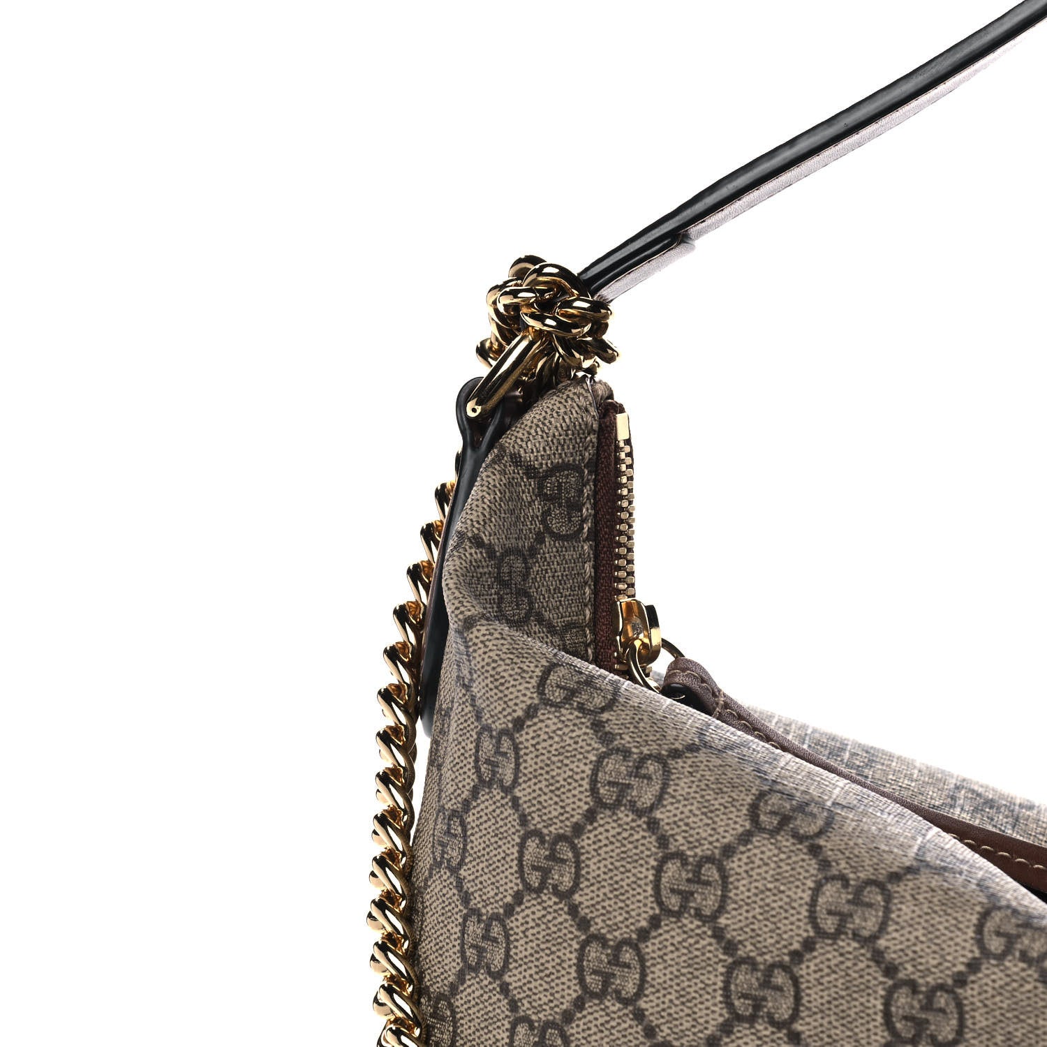 Gucci GG Supreme Monogram Large Linea A Hobo Light Brown 9 of 11