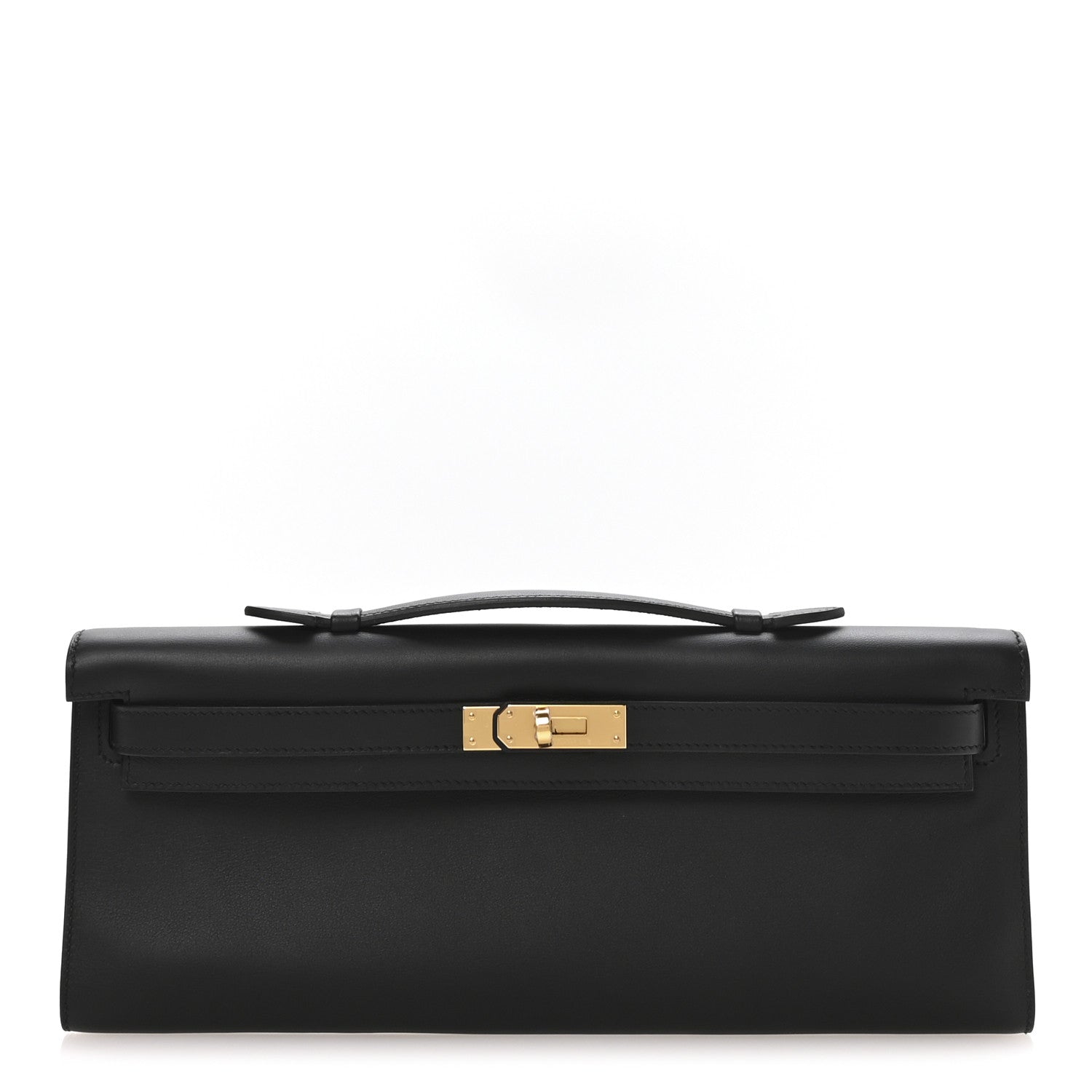 Hermes Swift Kelly Cut Clutch Pochette Black 1 of 8