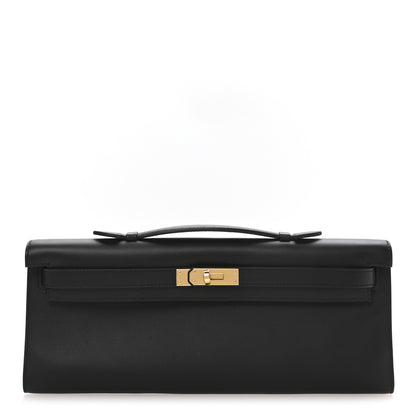 Hermes Swift Kelly Cut Clutch Pochette Black 1 of 8