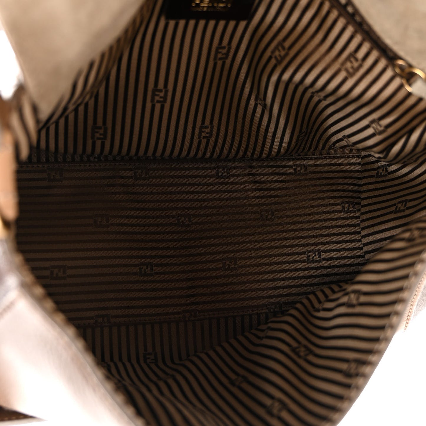 Calfskin Colorblock Anna Shoulder Bag Brown