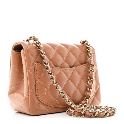 Chanel Lambskin Quilted Mini Square Flap Brown 3 of 11
