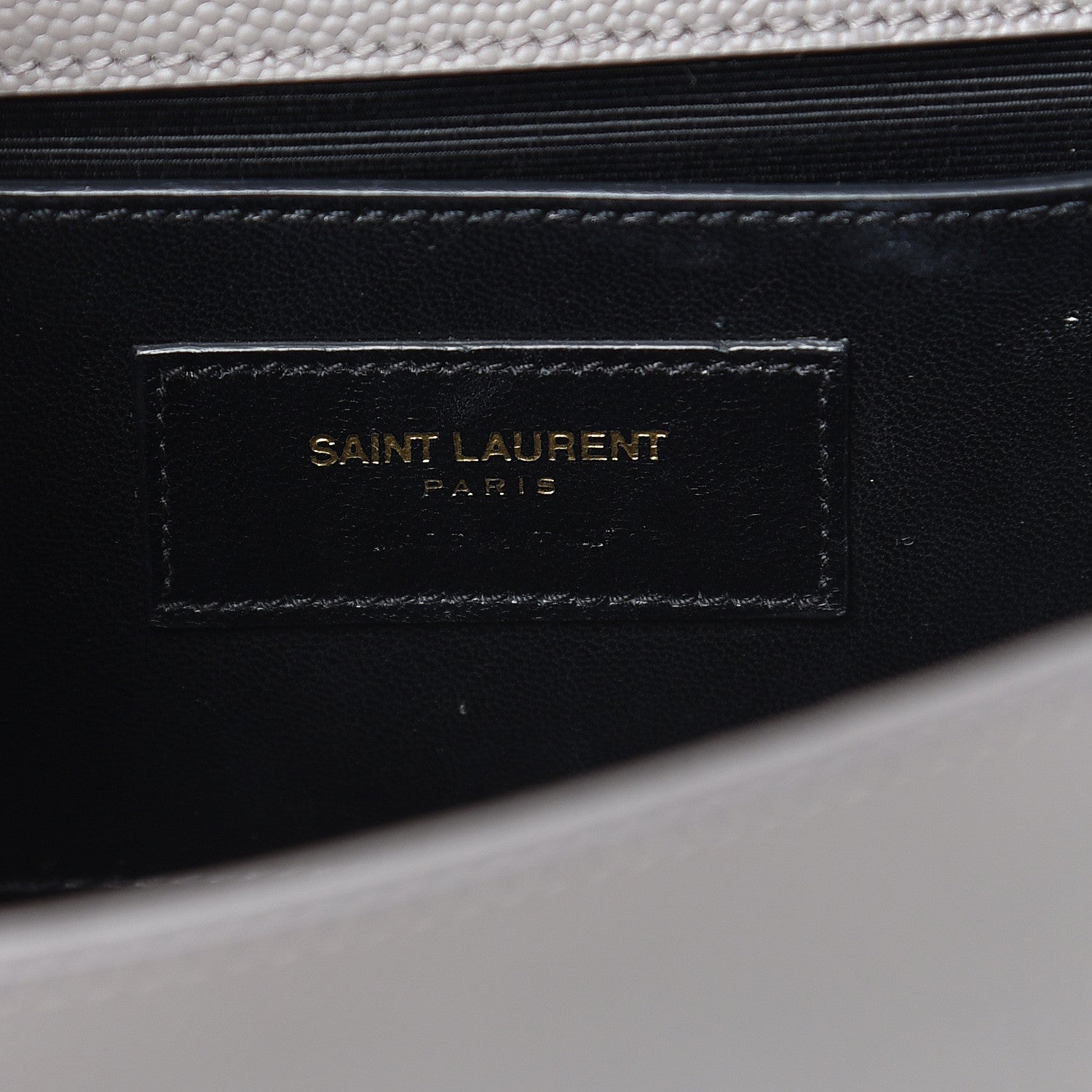 Saint Laurent Grain De Poudre Medium Classic Monogram Kate Satchel Earth Grey 6 of 10