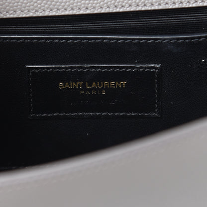 Saint Laurent Grain De Poudre Medium Classic Monogram Kate Satchel Earth Grey 6 of 10