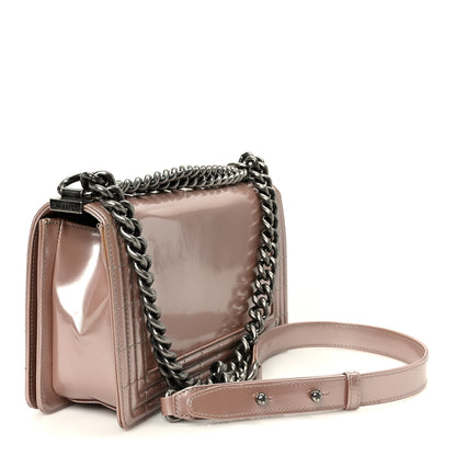 Chanel Iridescent Glazed Calfskin Medium Boy Flap Light Pink 3 of 10