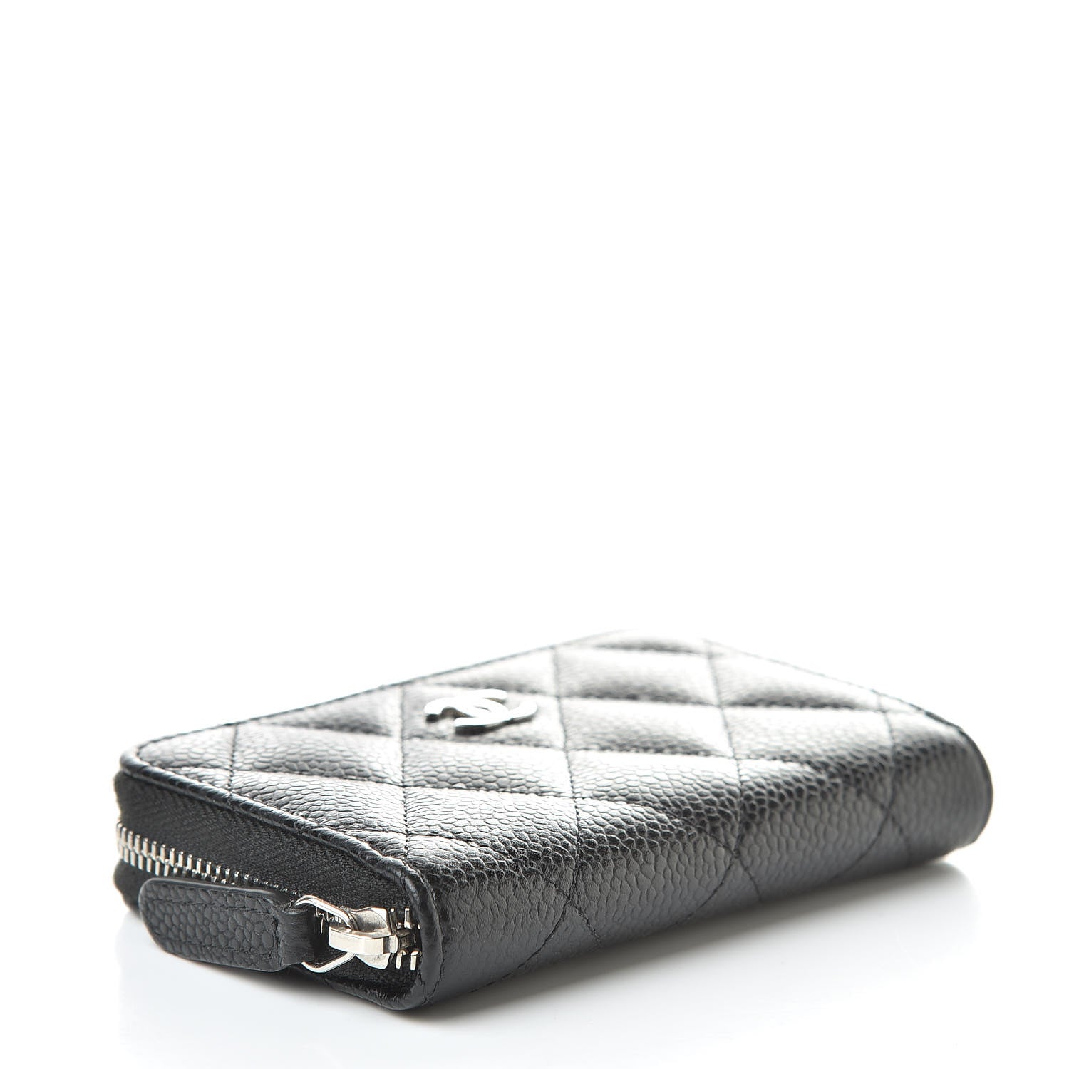 Chanel Caviar Quilted Zip Coin Purse Black 4 of 8