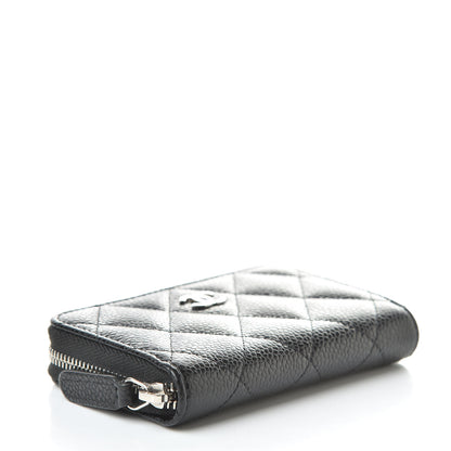 Chanel Caviar Quilted Zip Coin Purse Black 4 of 8