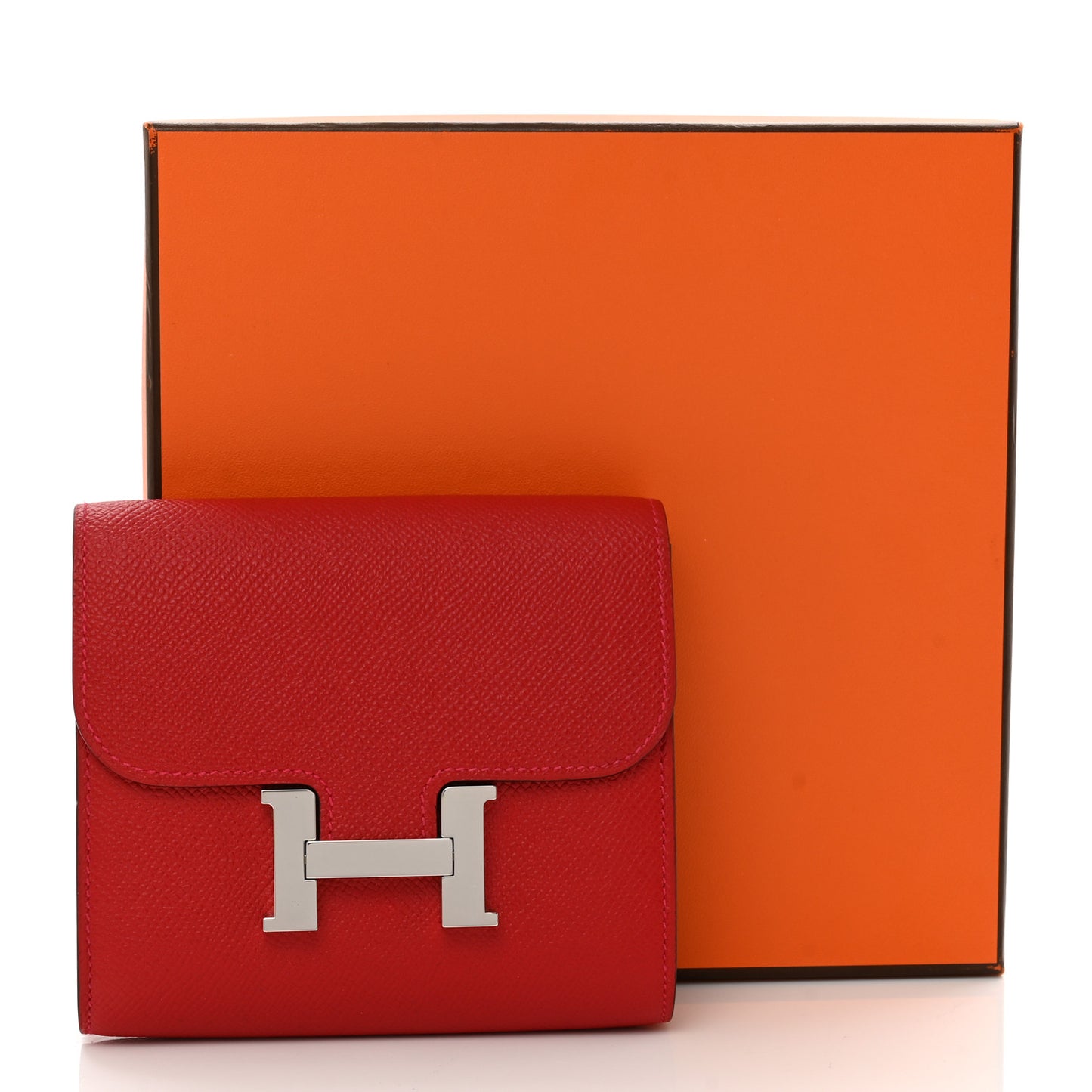 Epsom Constance Compact Passant Wallet Rouge Casaque