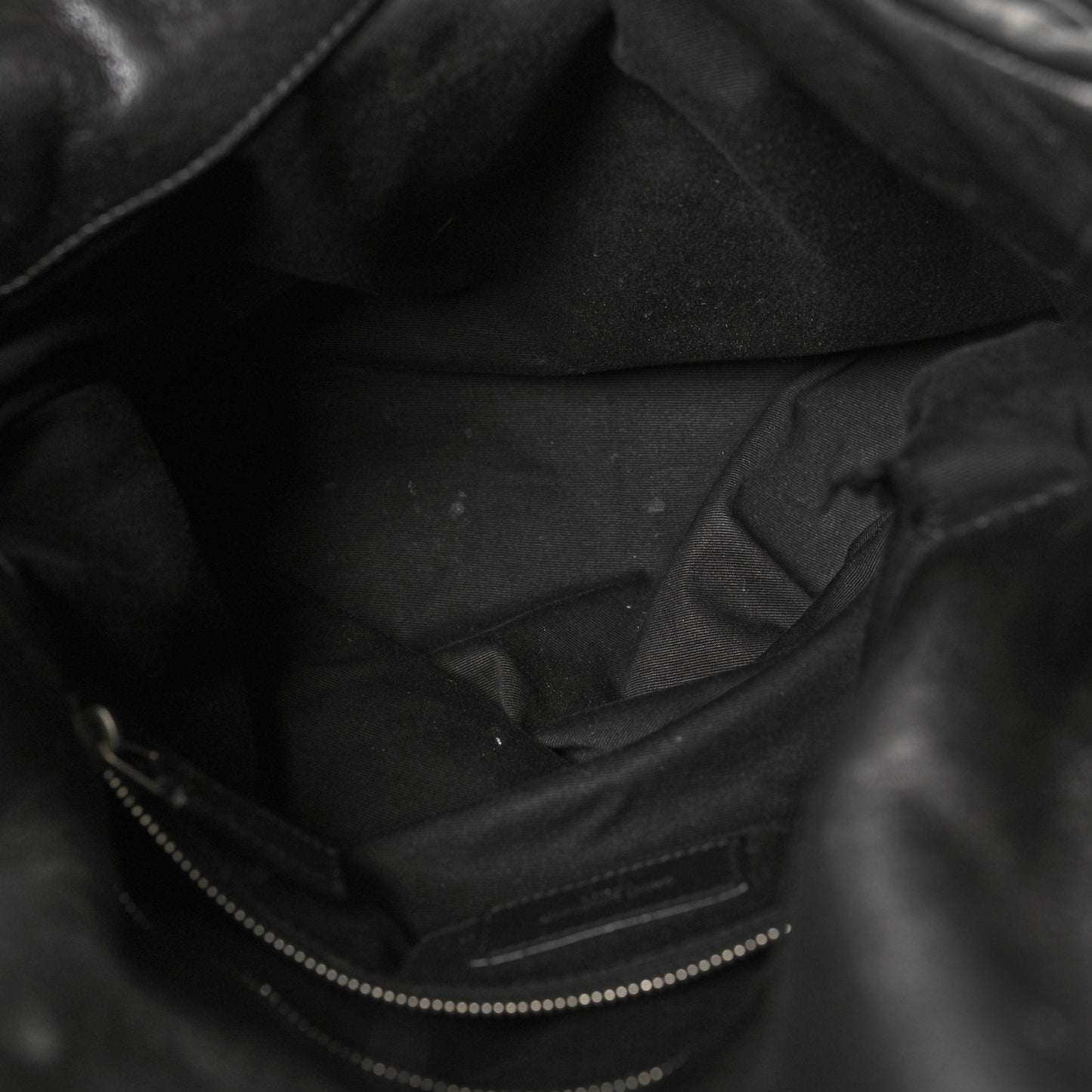 Lambskin Quilted Medium Loulou Puffer Monogram Chain Satchel Black