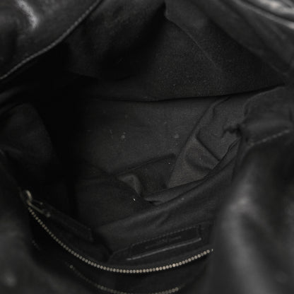 Saint Laurent Lambskin Quilted Medium Loulou Puffer Monogram Chain Satchel Black 5 of 13