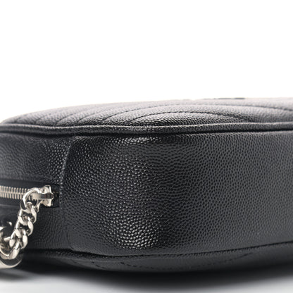 Saint Laurent Grain De Poudre Matelasse Monogram Mini Lou Camera Bag Black 7 of 8