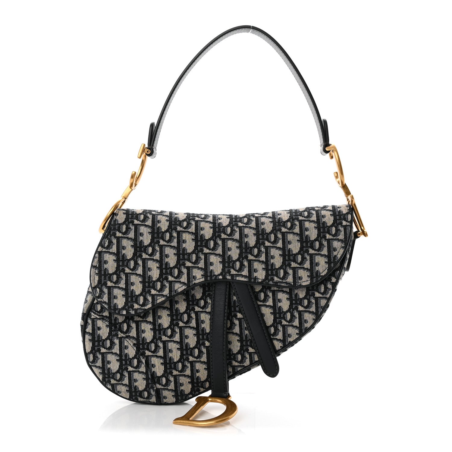 Christian Dior Oblique Saddle Bag Blue 1 of 11