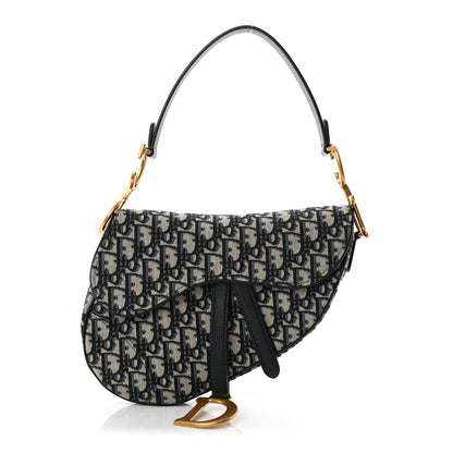 Christian Dior Oblique Saddle Bag Blue 1 of 11