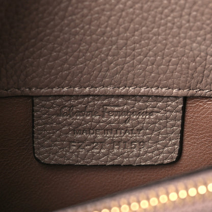 Salvatore Ferragamo Calfskin The Studio Bag Caraway Seed 6 of 8