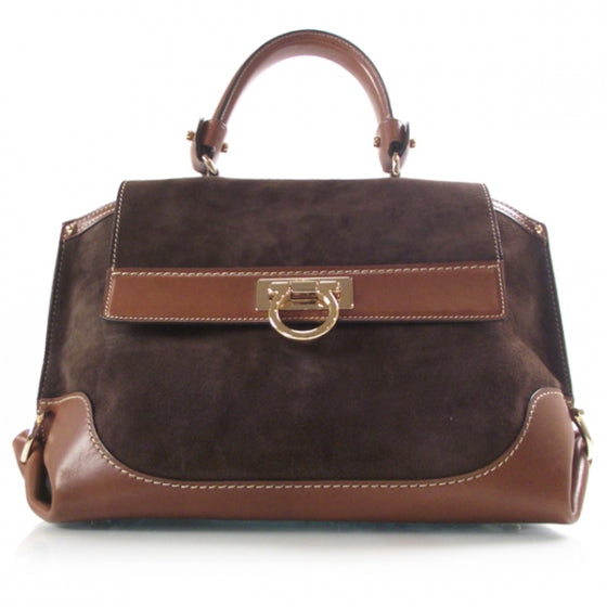 FASHIONPHILE SALVATOREFERRAGAMOSuedeMarissaTote 1 of 11