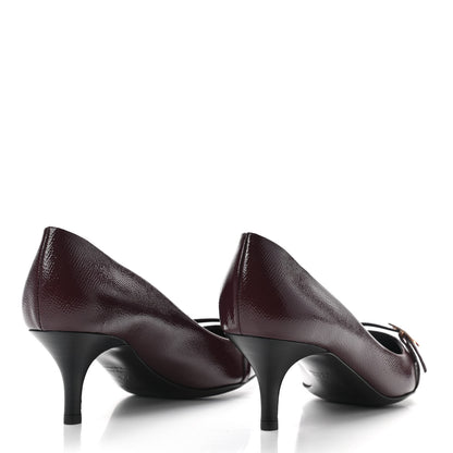 Hermes Patent Epsom Lauren Pumps 37.5 Bordeaux 4 of 7