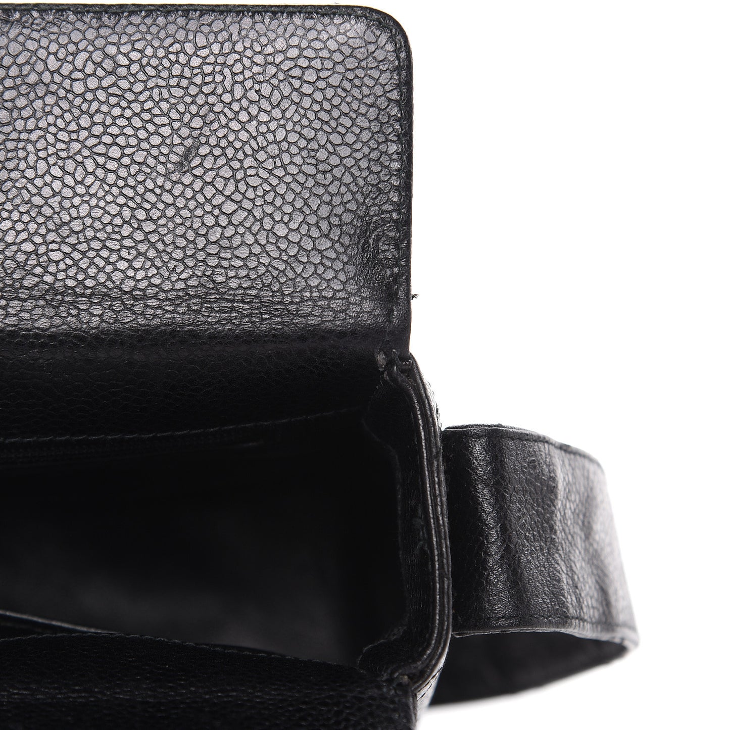 Caviar Quilted Shoulder Bag Black
