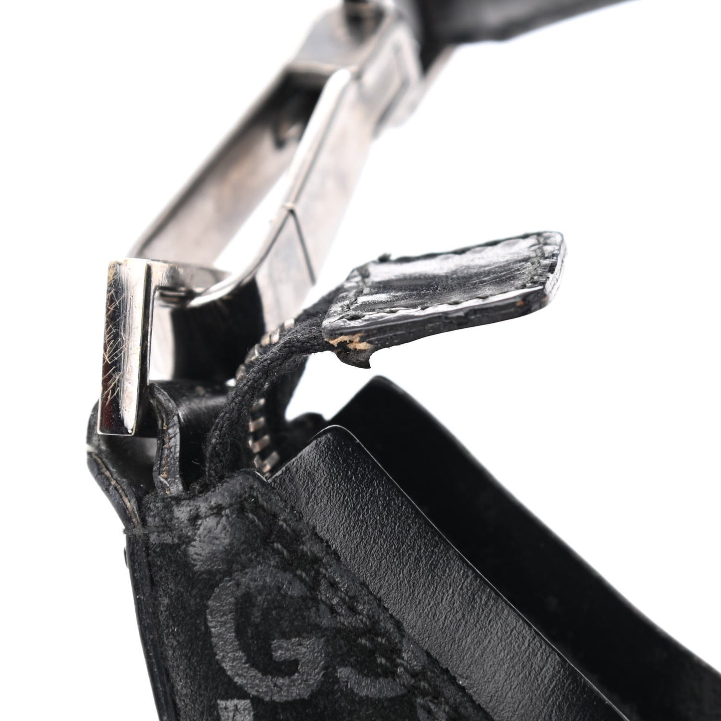 Suede Monogram Hobo Black