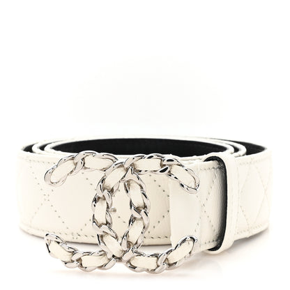 Chanel Caviar Quilted CC Chain Belt 80 32 White 1 of 5