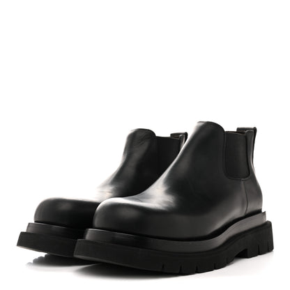 Bottega Veneta Military Calfskin Lug Chelsea Ankle Boots 41 Black 4 of 12