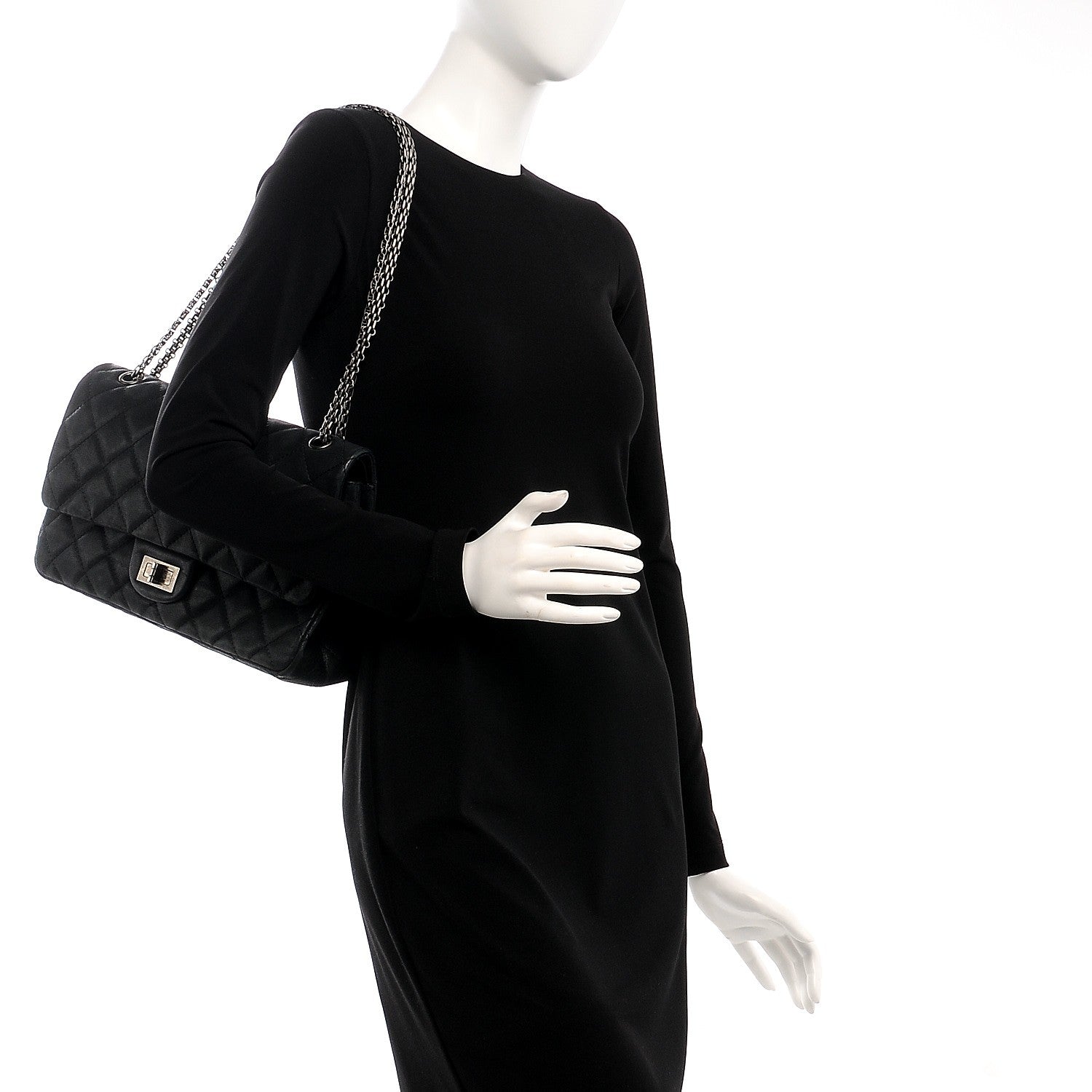 Chanel Iridescent Calfskin Quilted 2.55 Reissue 227 Flap Black 2 of 12