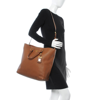 Prada Vitello Daino Shopping Tote Brandy 2 of 15
