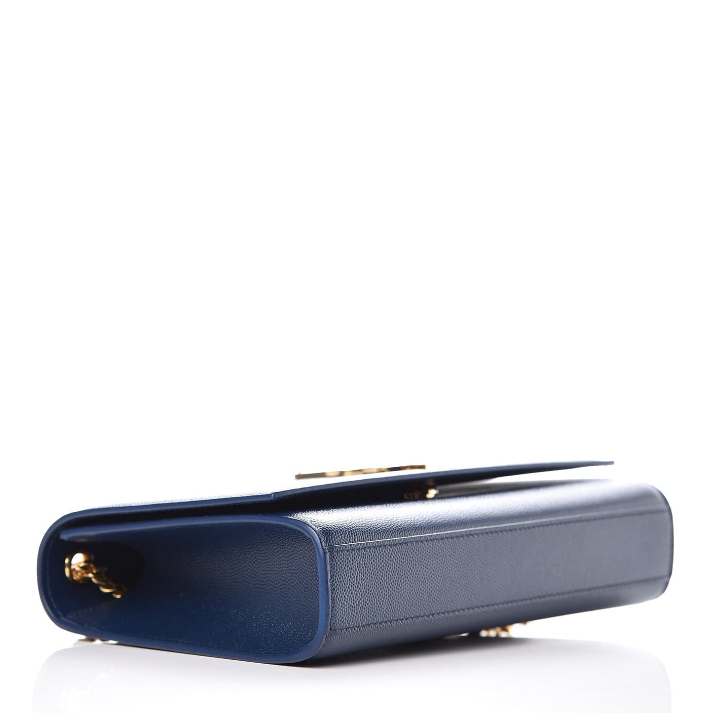 Grain De Poudre Medium Classic Monogram Kate Satchel Denim Blue
